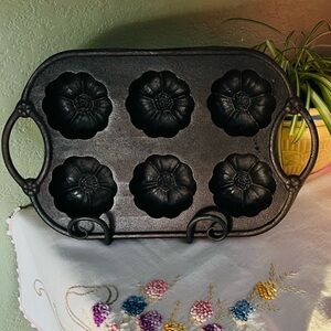 Vintage ROWOCO Cast Iron Pumpkin Cakelet / Muffin Pan – Made in Taiwan